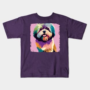 Lhasa Apso Pop Art - Dog Lover Gifts Kids T-Shirt